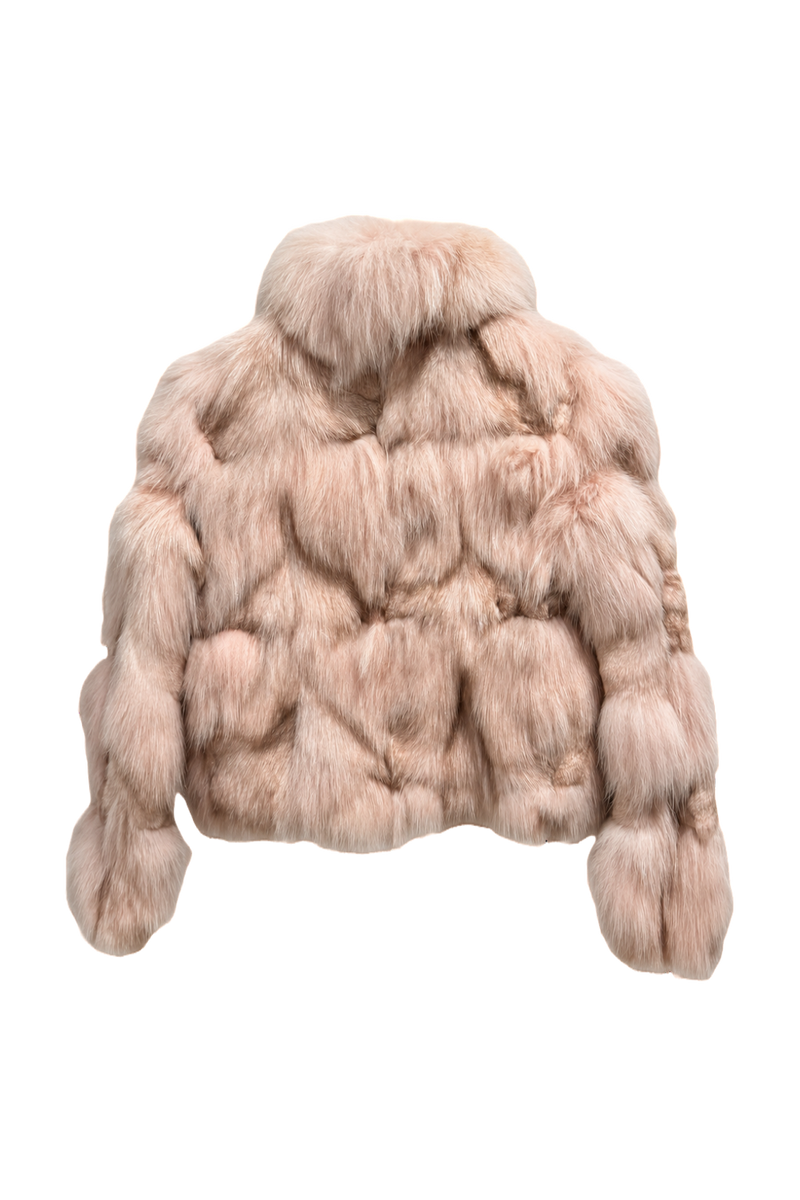 1990s Pink Fur Coat - Back View