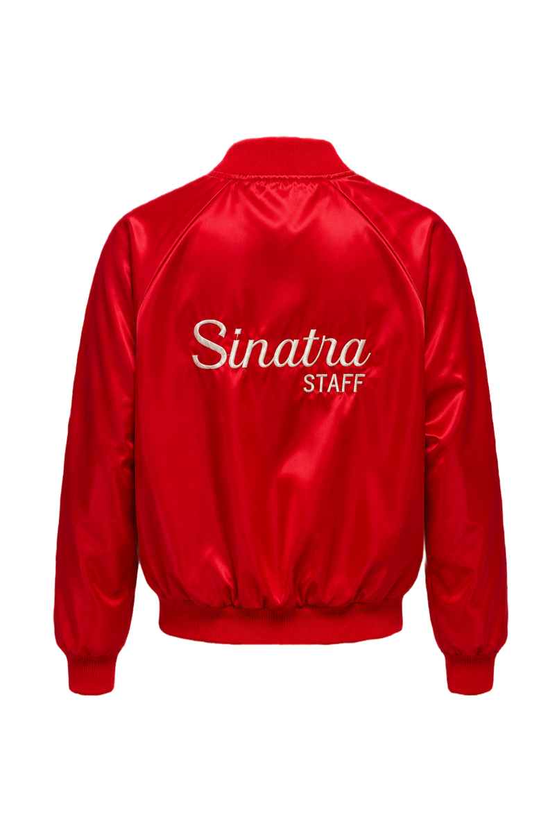 1980s Red Synthetic Jacket - Back View