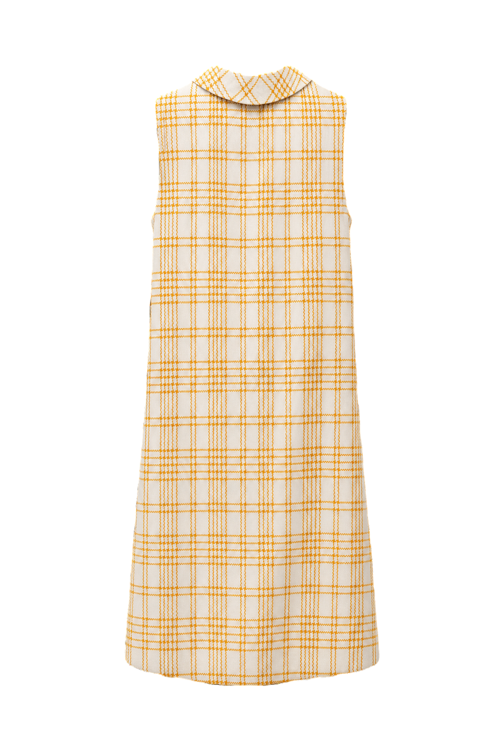 1960s White Cotton Shirt Dress - Back View