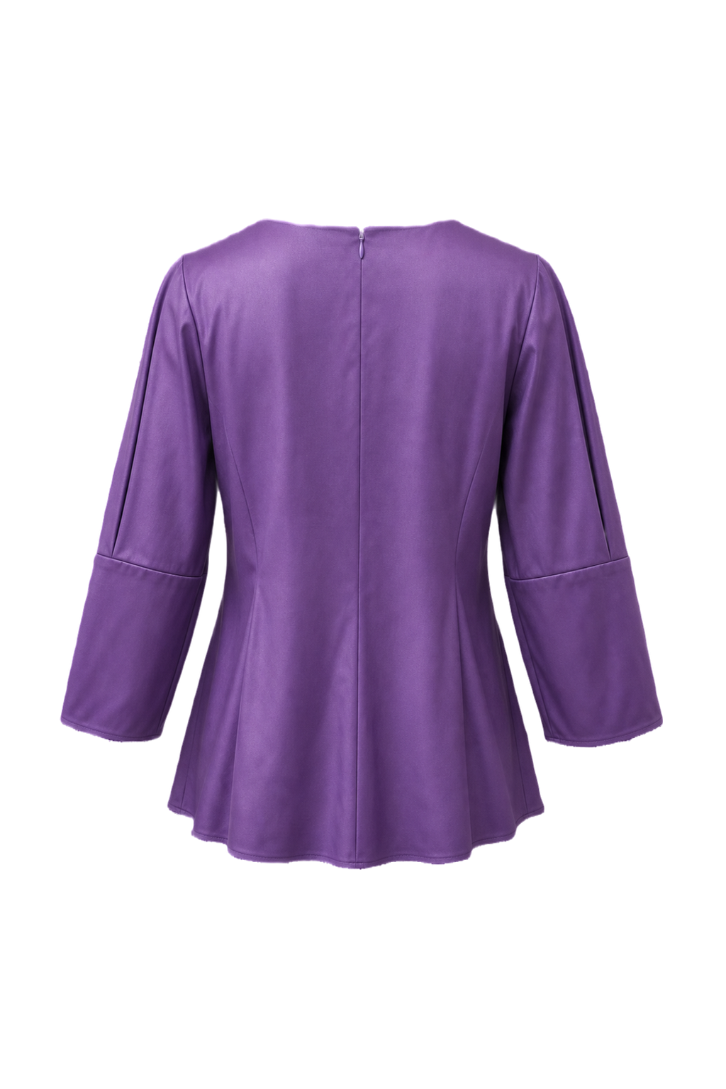 1980s Purple Synthetic Blend Blouse - Back View