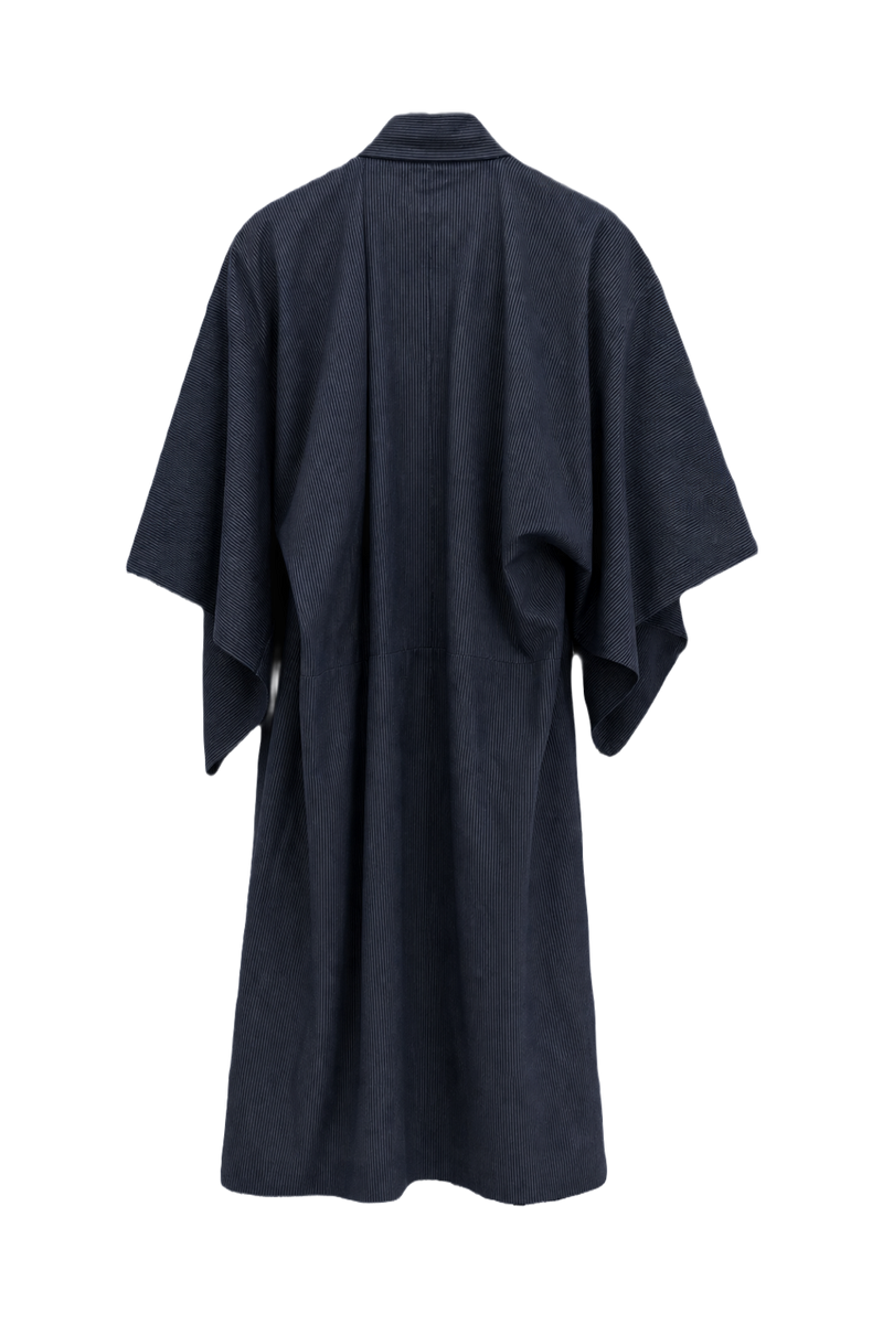1930s Indigo Cotton Kimono - Back View