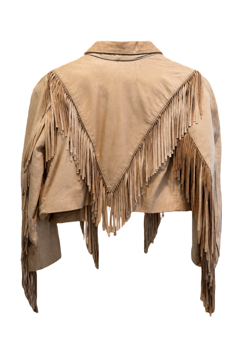 1970s Light Brown Suede Jacket - Back View