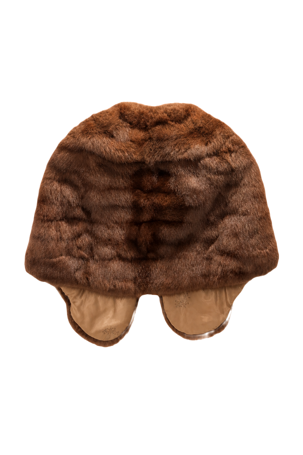 1950s Brown Fur Coat - Back View