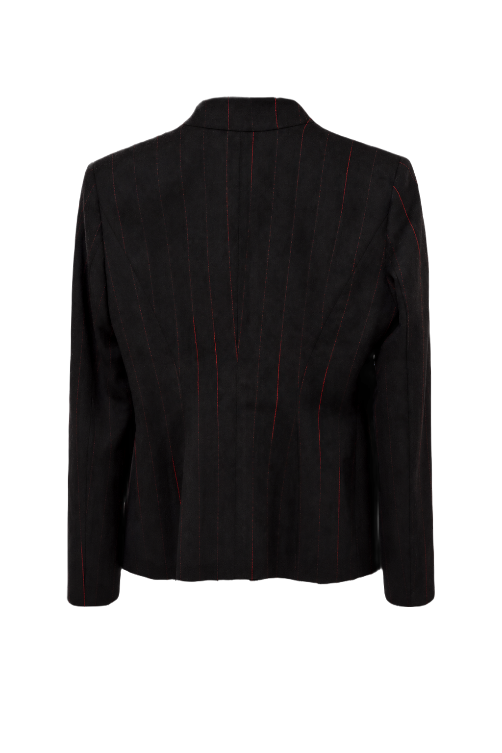 1990s Black Wool Blazer - Back View