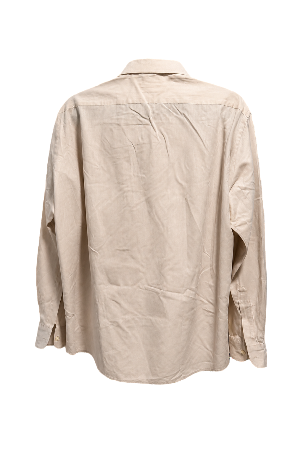 1970s Beige Cotton Shirt - Back View