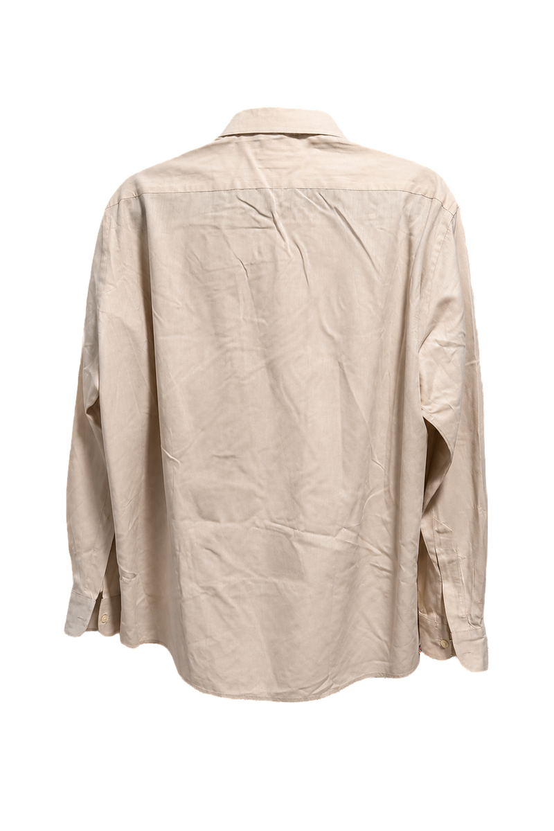 1970s Beige Cotton Shirt - Back View