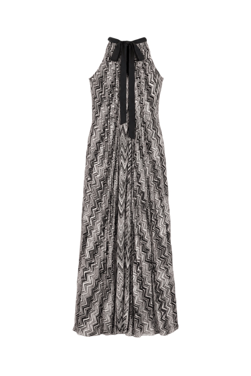 1990s Black and White Polyester Jumpsuit - Back View