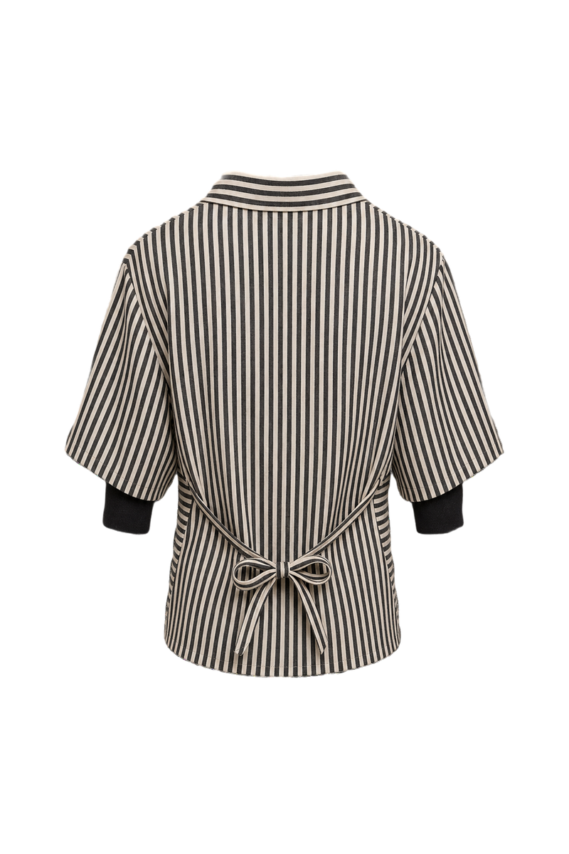 1970s Cream Silk Blouse - Back View