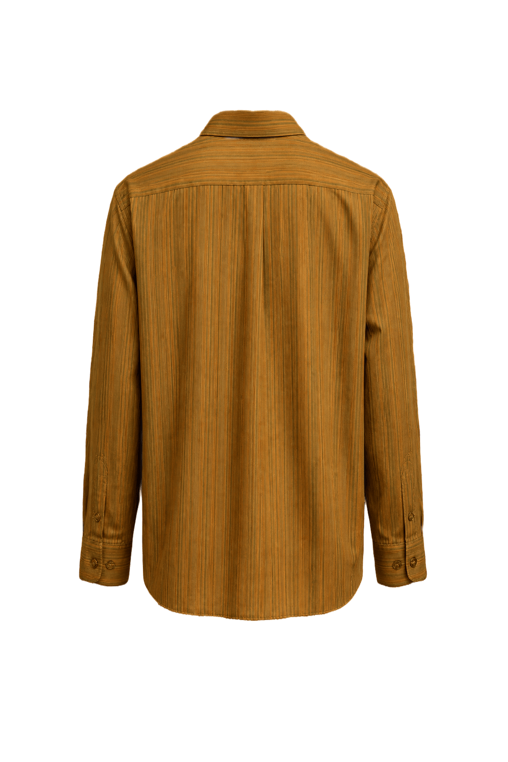 1970s Brown Cotton Blend Shirt - Back View