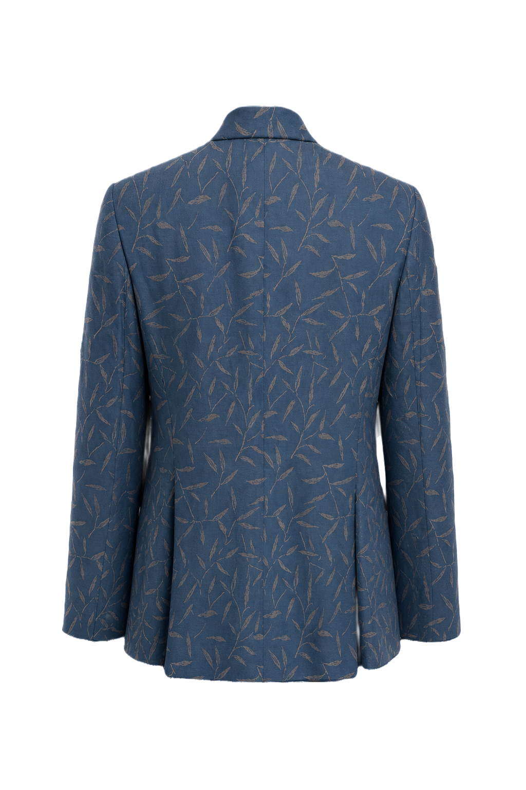 1990s Blue Wool Blend Blazer - Back View