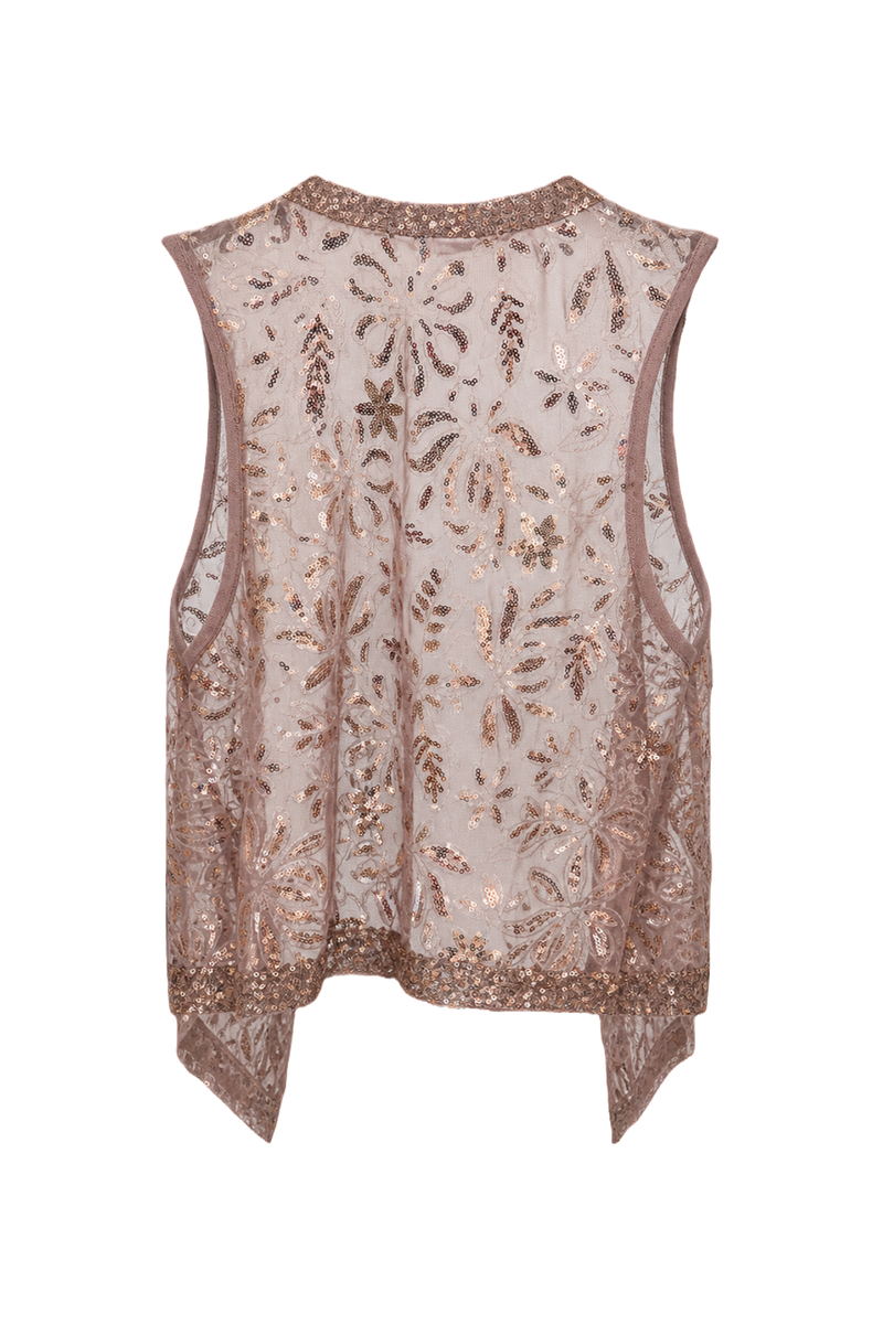 1970s Bronze Mesh Vest - Back View