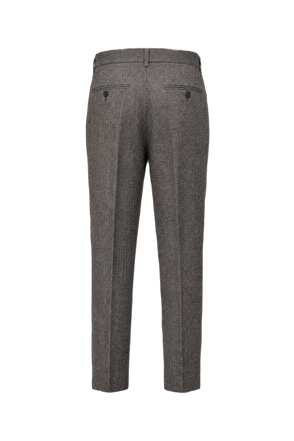 1980s Gray Wool Blend Trousers - Back View