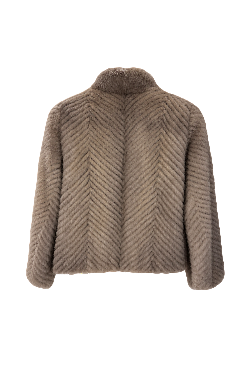 1980s Beige Fur Coat - Back View