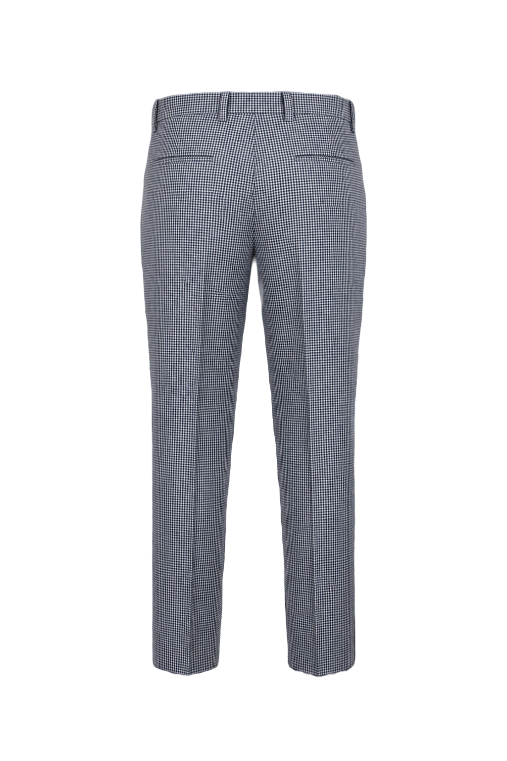 1980s Navy Blue Wool Blend Trousers - Back View