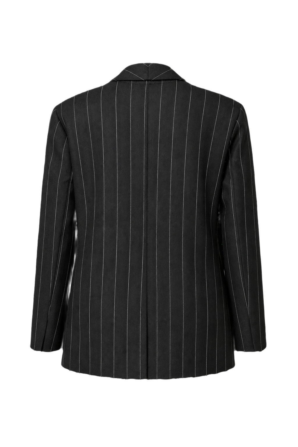 1980s Black Wool Blend Blazer - Back View