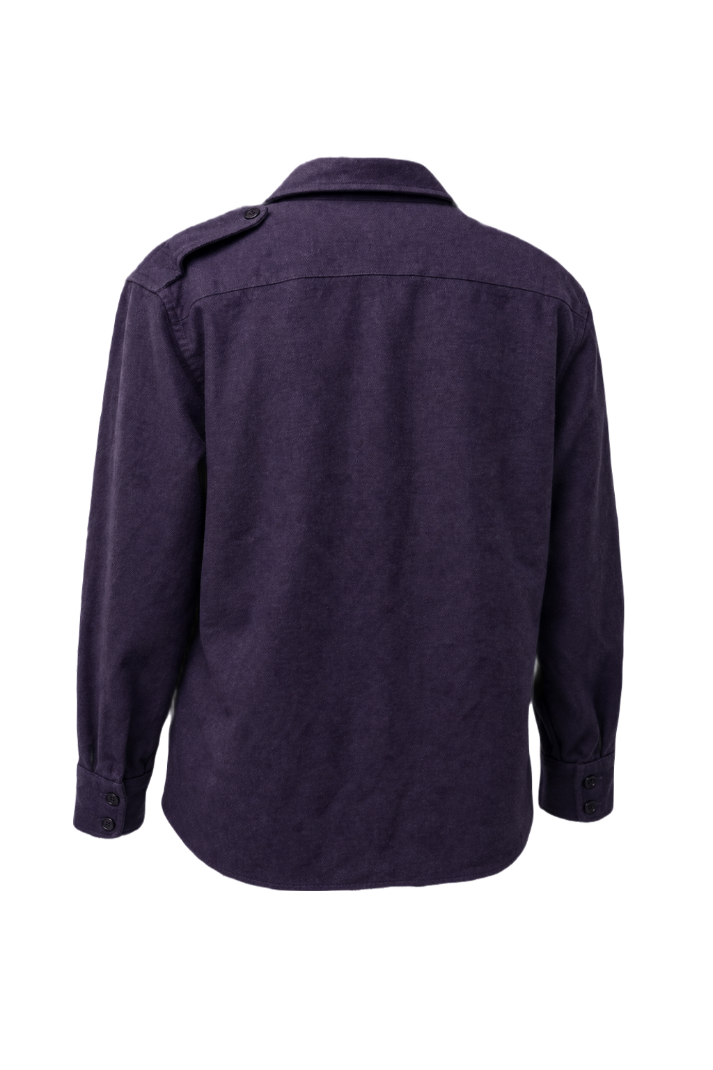 1940s Navy Blue Cotton Shirt - Back View