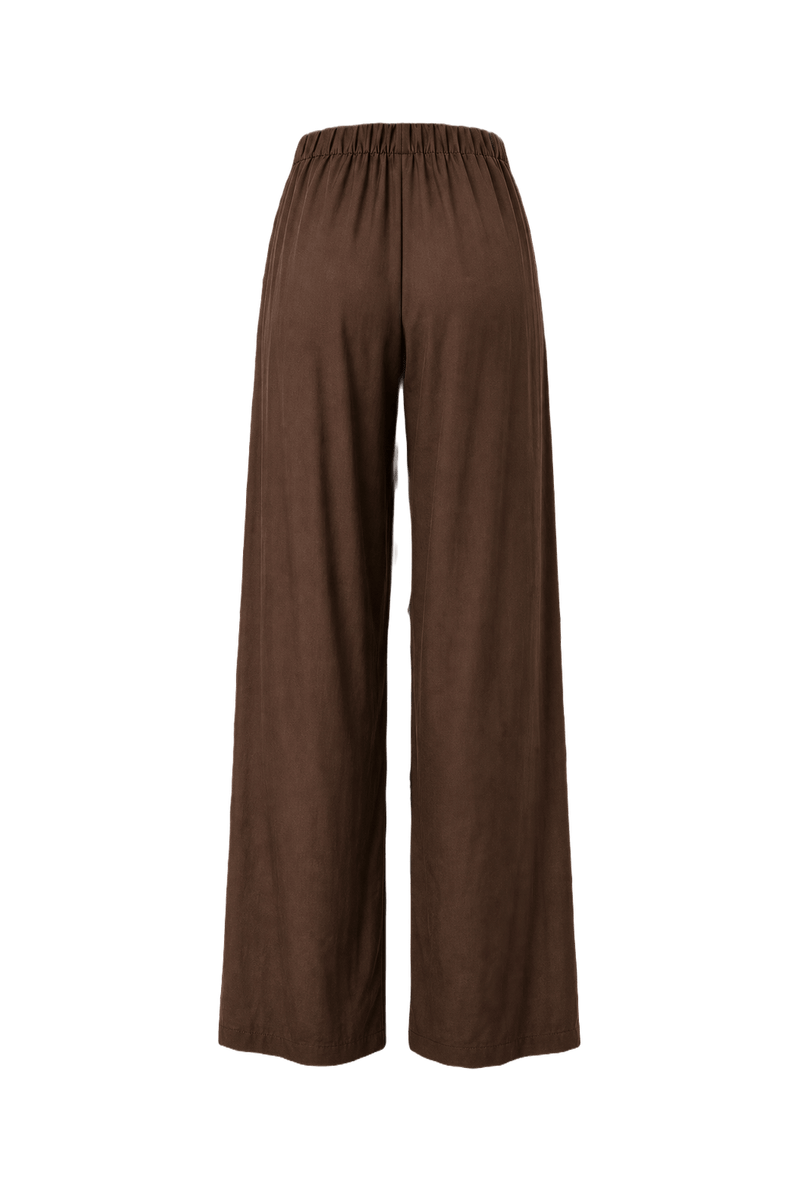 1990s Brown Wool Blend Pants - Back View