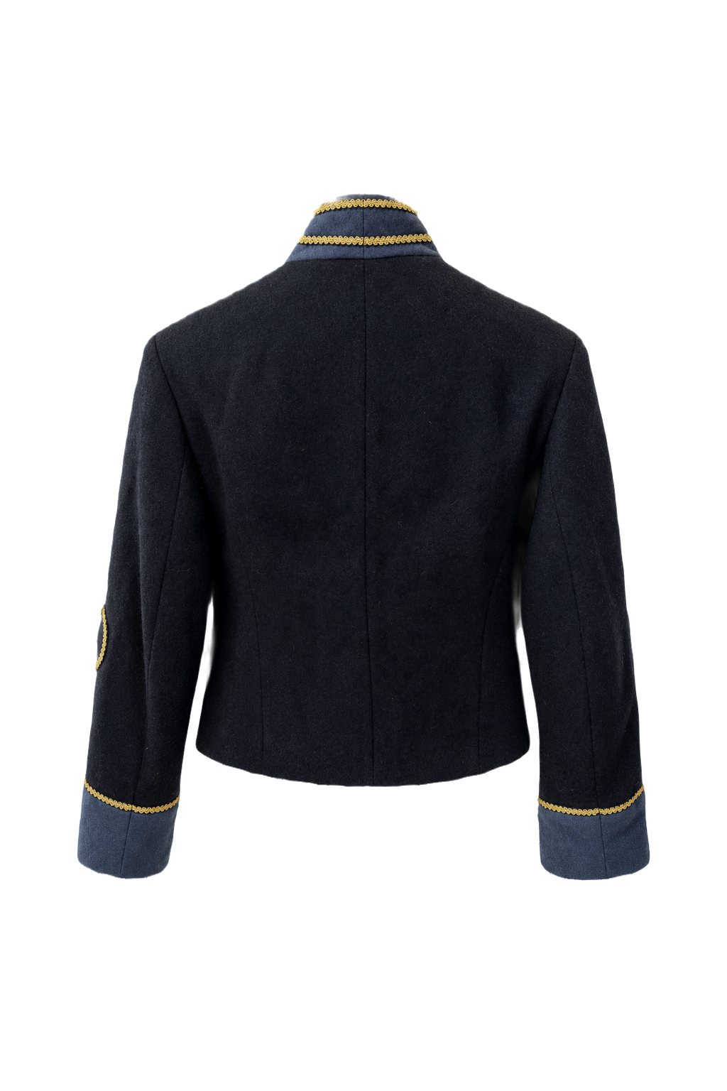 1940s Black Wool Jacket - Back View