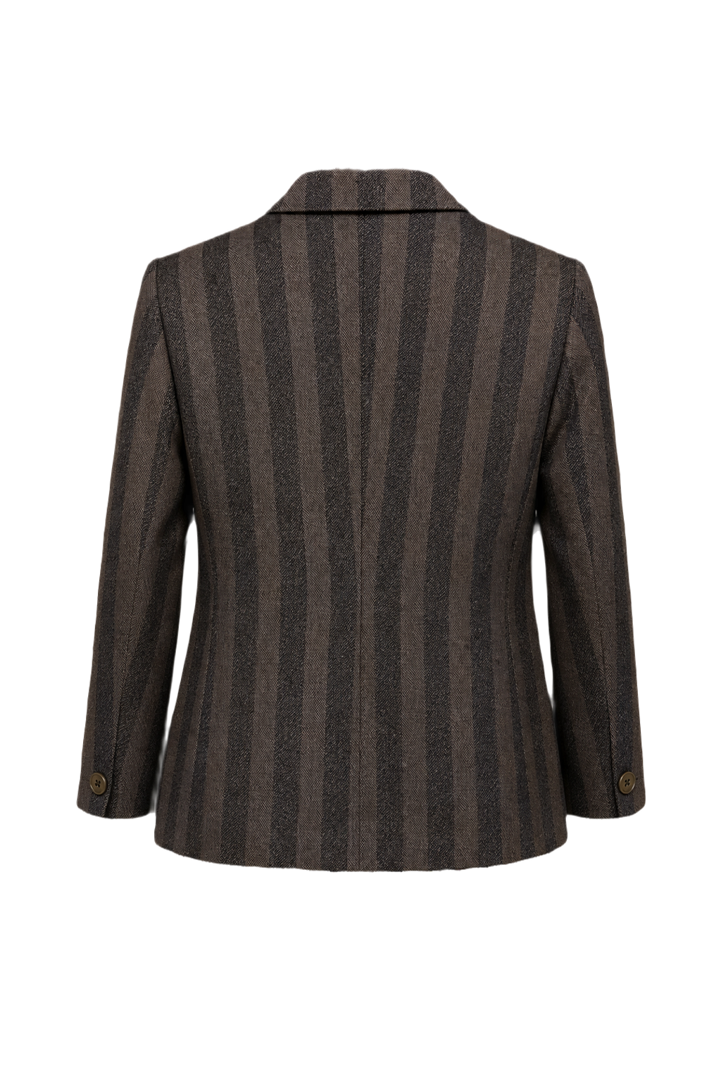 1950s Brown Wool Blend Blazer - Back View