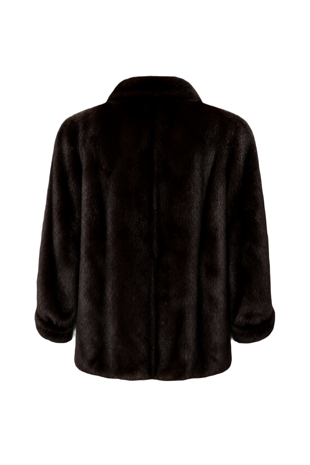 1990s Dark Mink Brown Mink Fur Coat - Back View