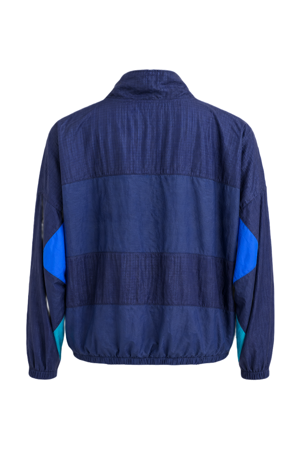 1980s Navy Blue Nylon Jacket - Back View
