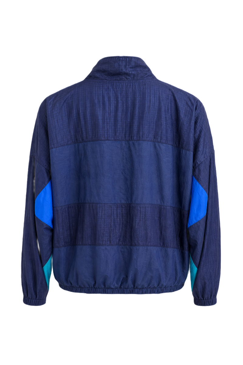 1980s Navy Blue Nylon Jacket - Back View