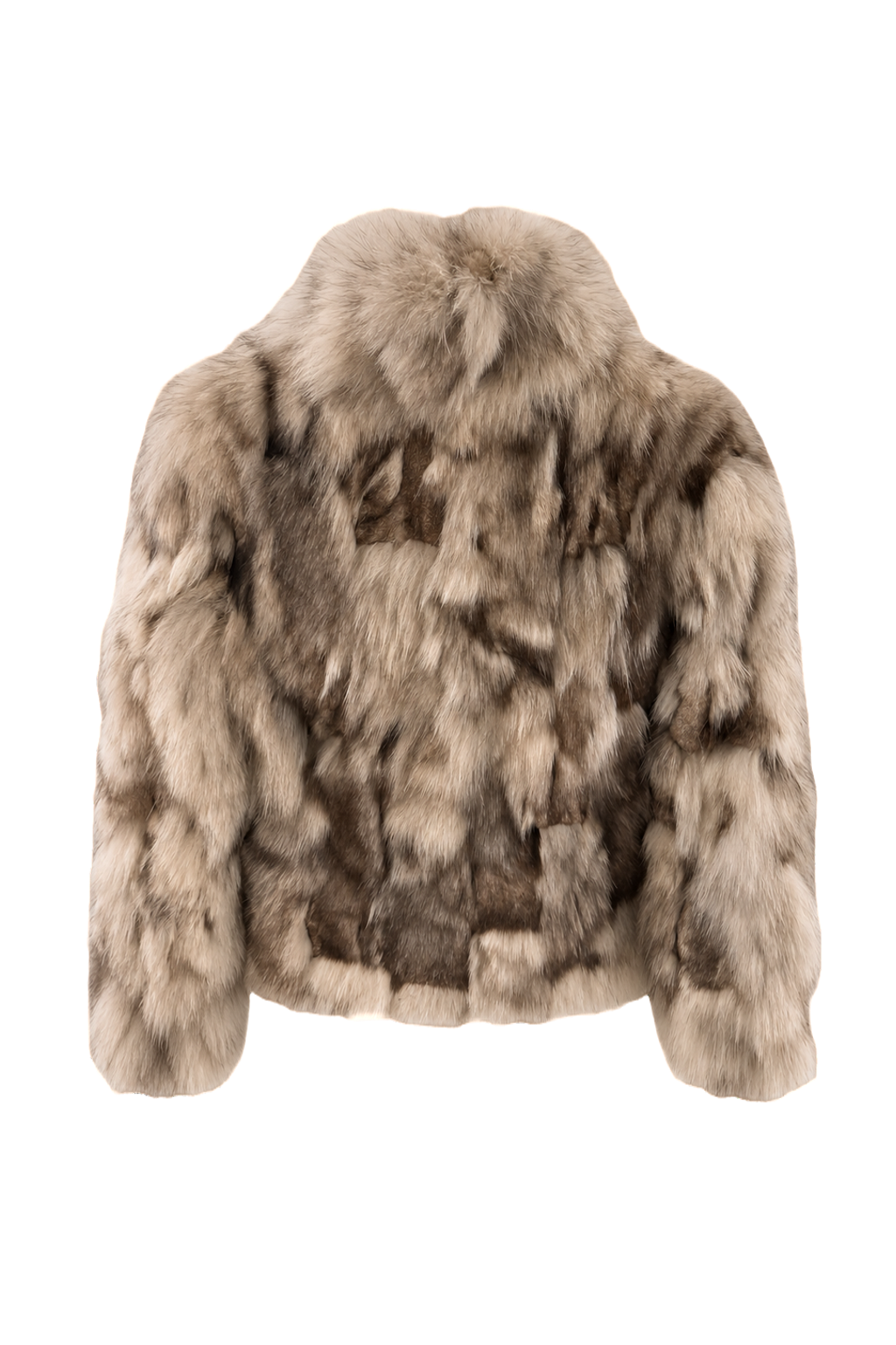 1990s Natural Beige Fur Coat - Back View