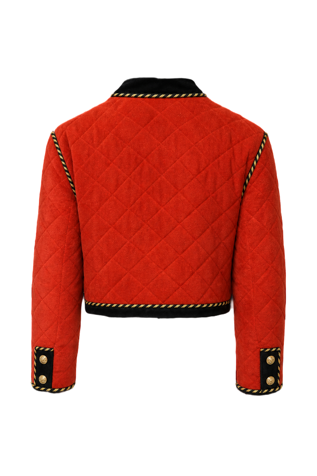 1980s Orange Suede Jacket - Back View
