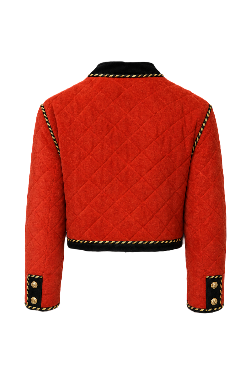 1980s Orange Suede Jacket - Back View