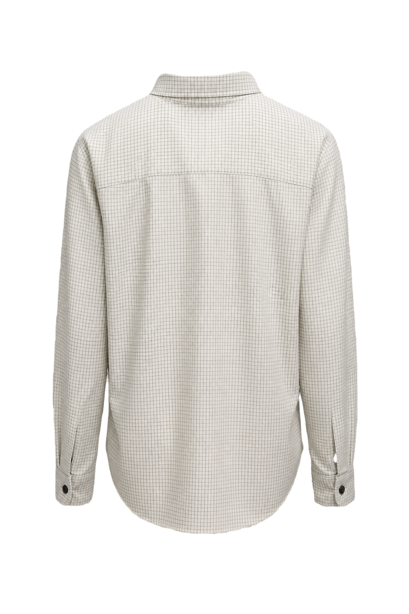 1990s White Cotton Button-Down Shirt - Back View