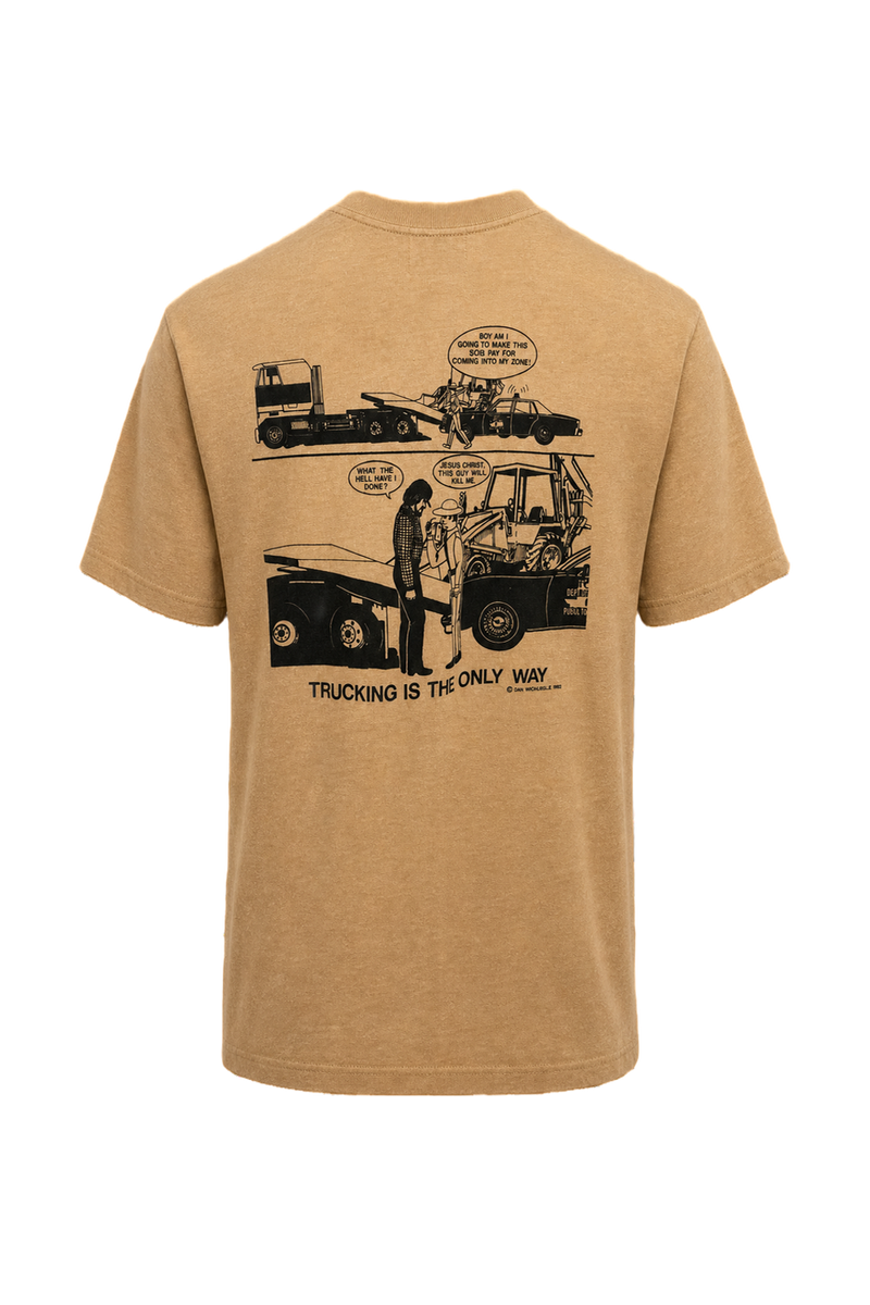 1980s Tan Cotton T-Shirt - Back View