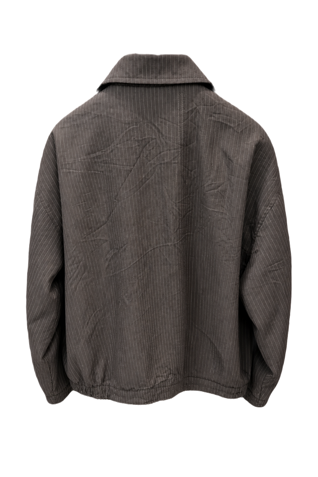 1980s YSL Grey Polyester Jacket - Back View