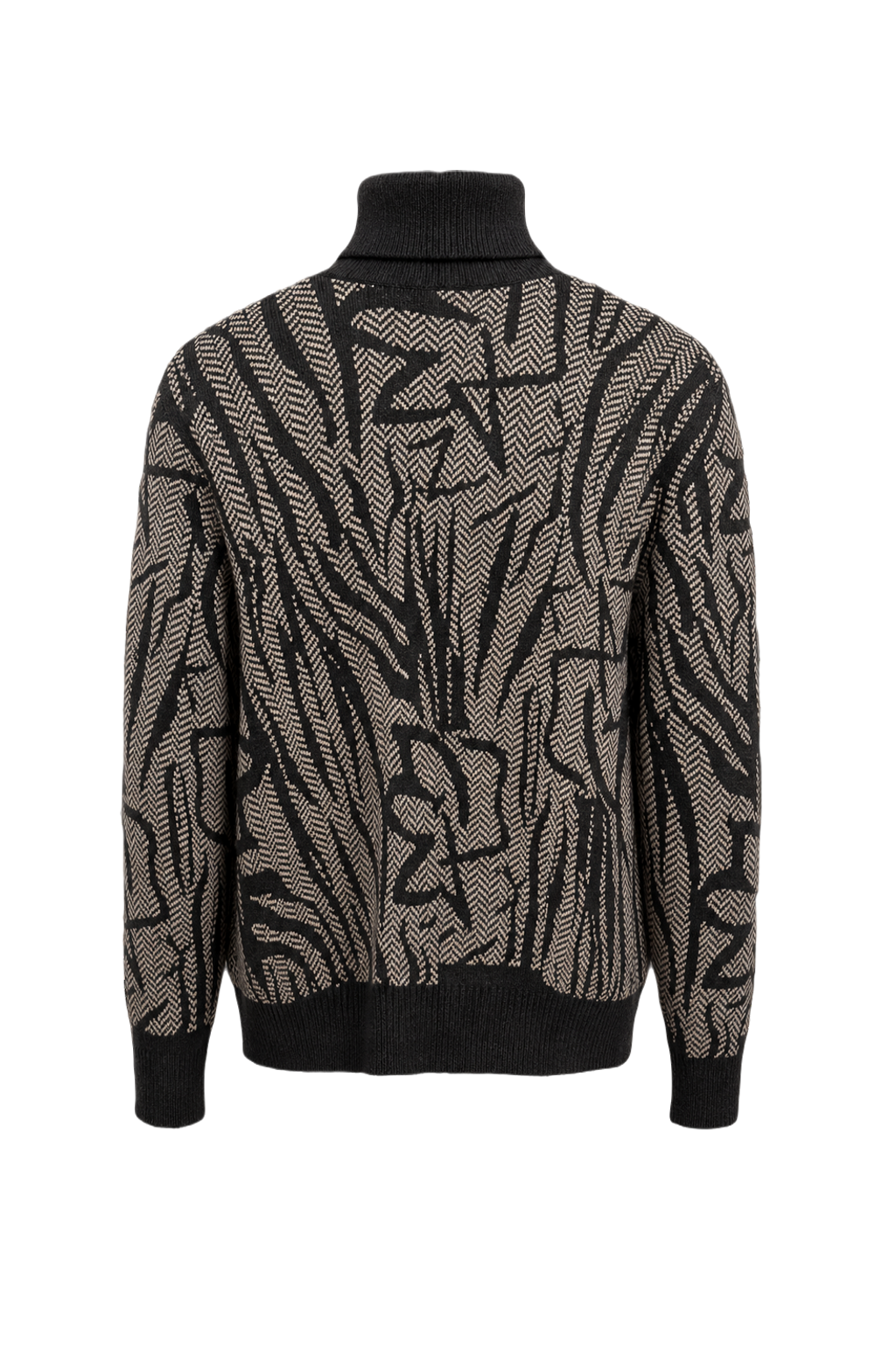1980s Black Wool Blend Sweater - Back View
