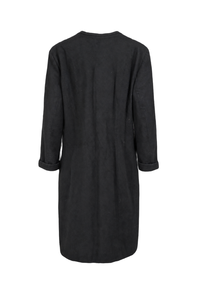 1930s Black Wool Coat - Back View