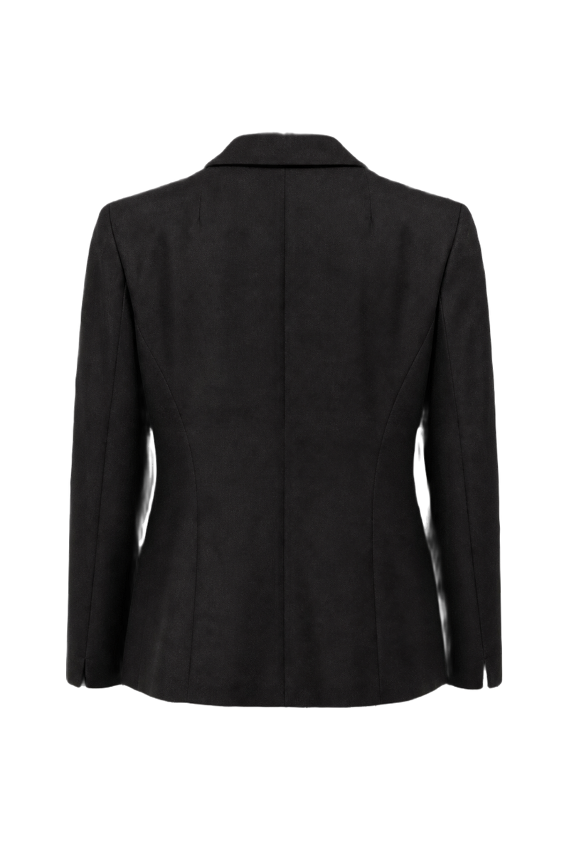 1930s Black Wool Jacket - Back View