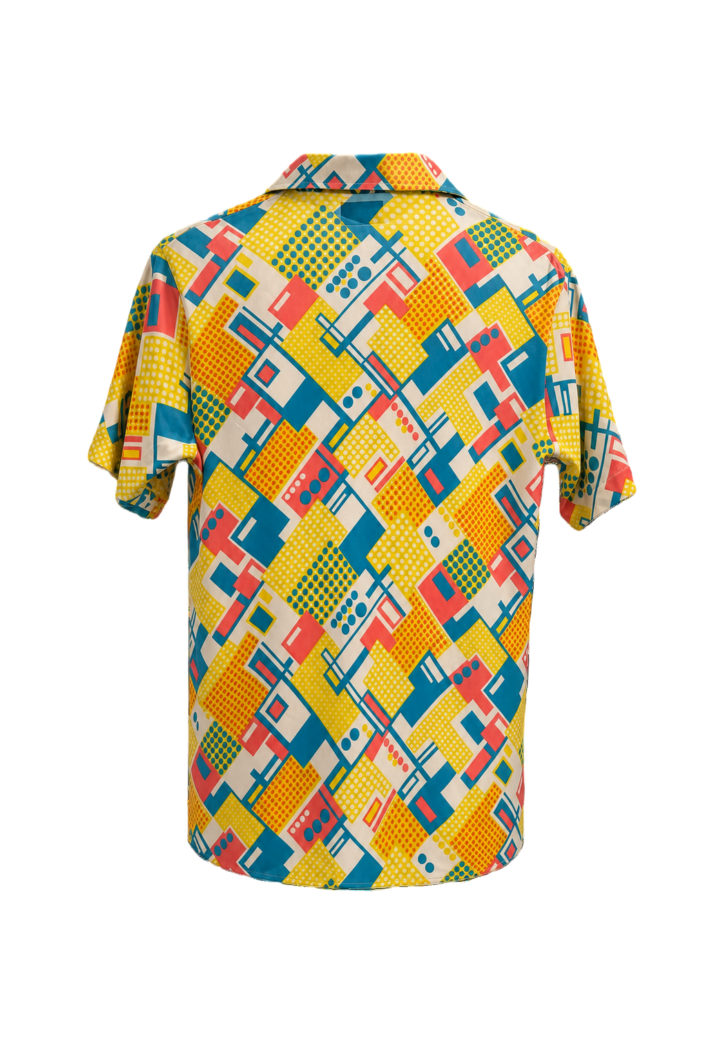 1960s Multicolor Polyester Shirt - Back View