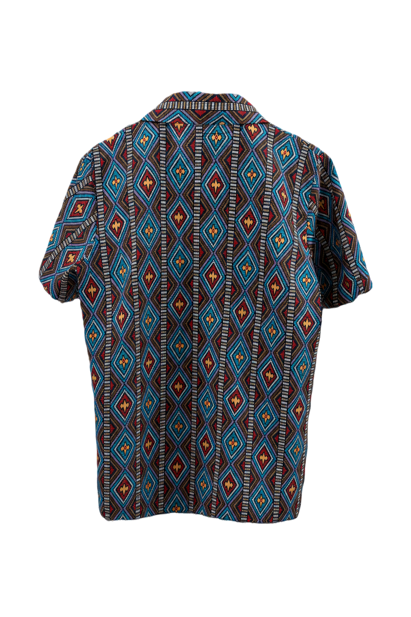 1960s Blue Cotton Shirt - Back View