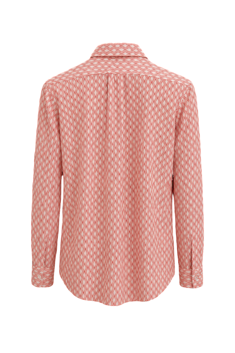 1970s Red Cotton Shirt - Back View