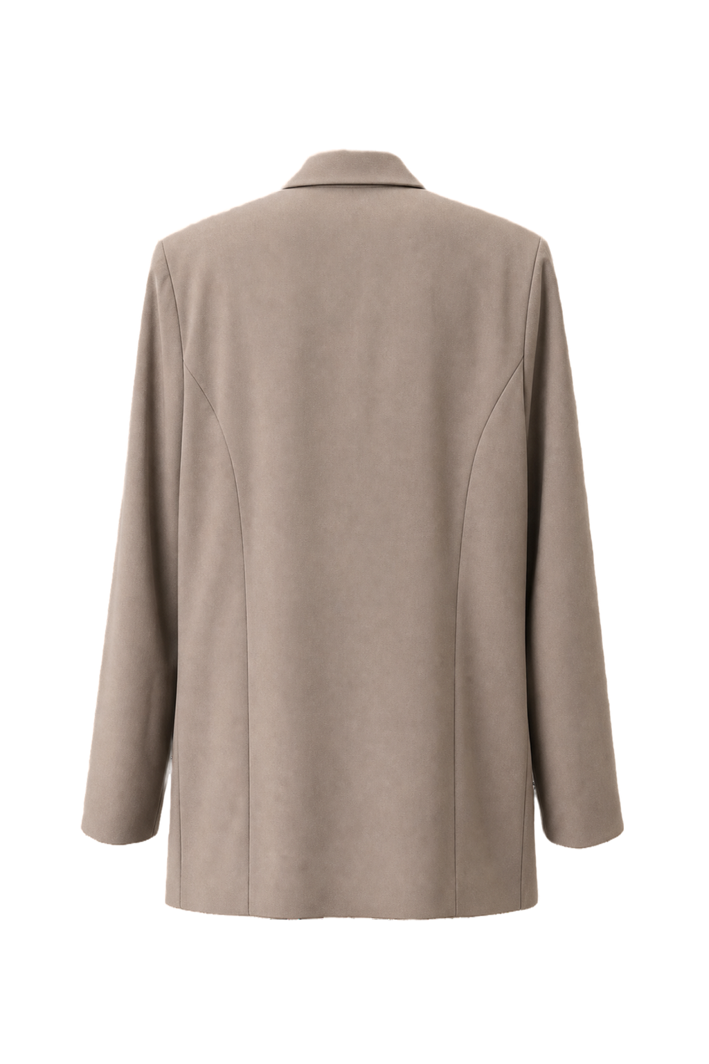 1990s Beige Wool Blend Blazer - Back View