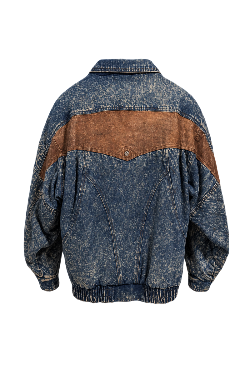 1980s Blue Denim Jacket - Back View