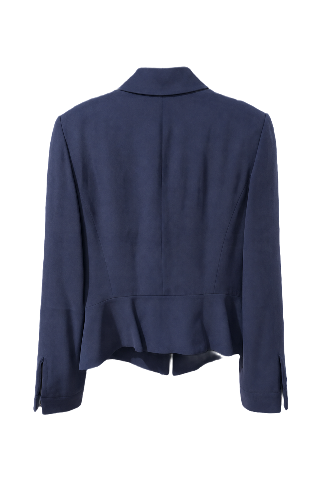 1990s Navy Blue Wool Blend Jacket - Back View
