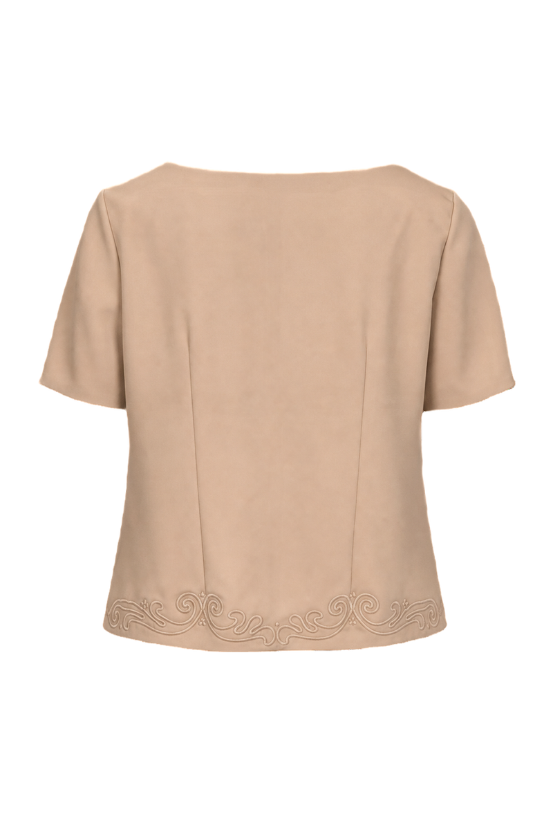 1980s Light Pink Satin Blazer - Back View