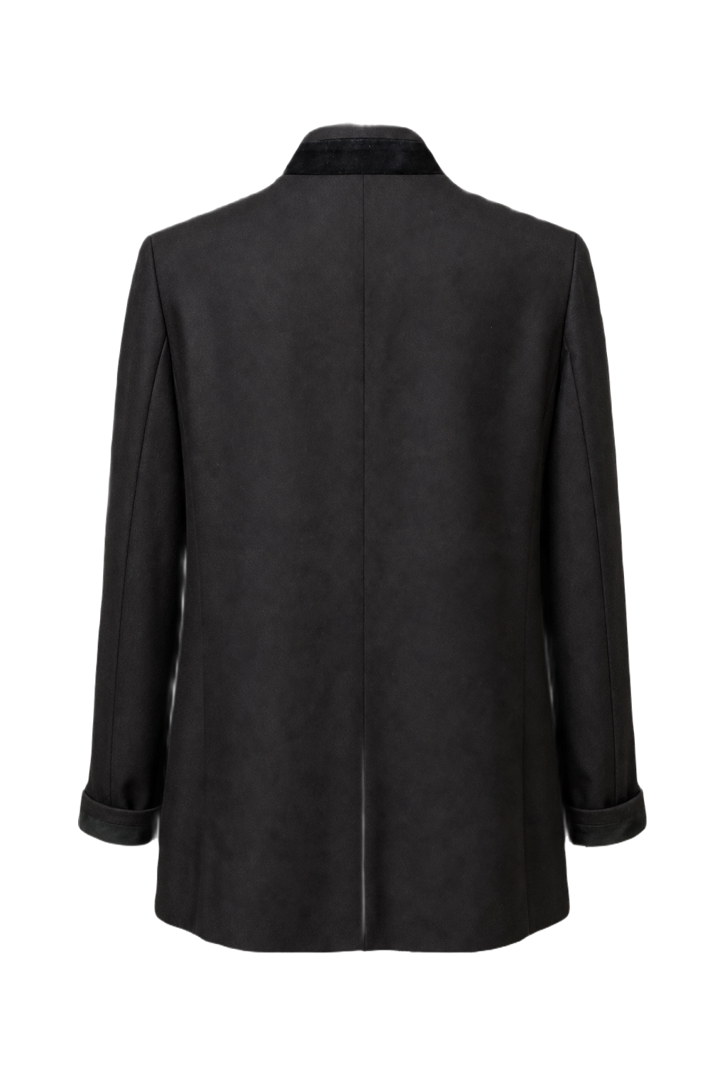 1990s Black Wool Blend Jacket - Back View