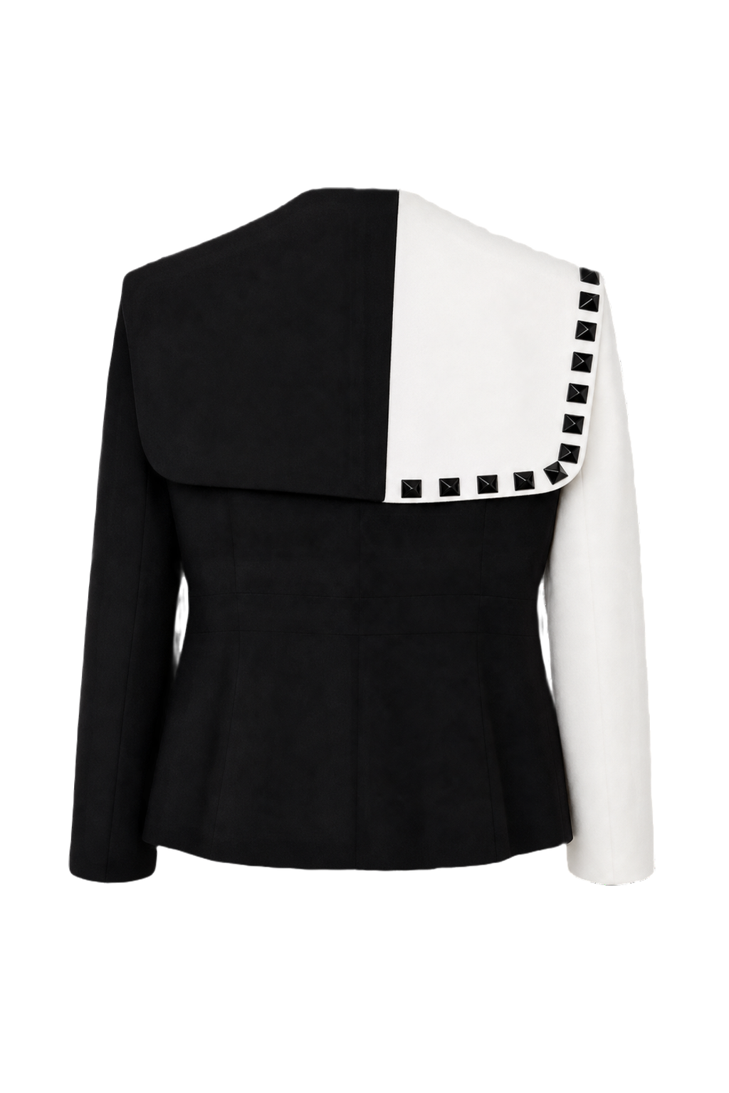 1980s White Polyester Blazer - Back View