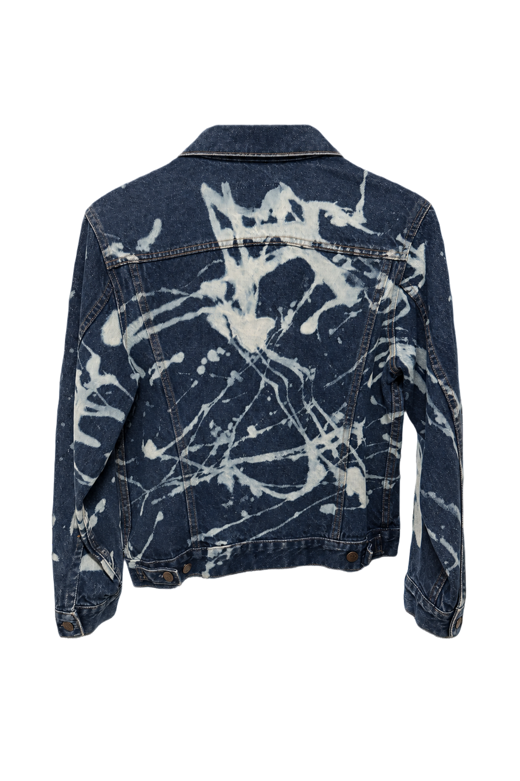1990s Dark Blue Denim Jacket - Back View