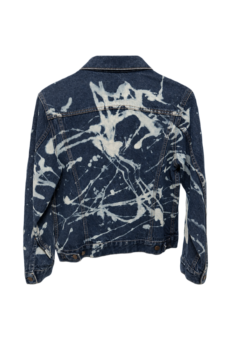 1990s Dark Blue Denim Jacket - Back View