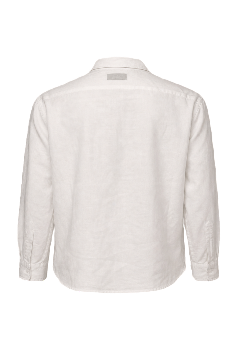 1990s White Cotton Shirt - Back View