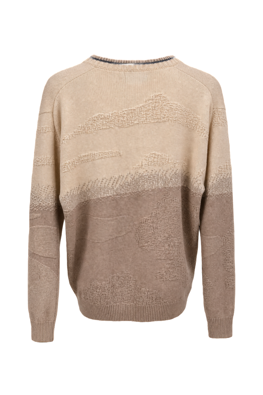 1970s Beige Cotton Sweater - Back View