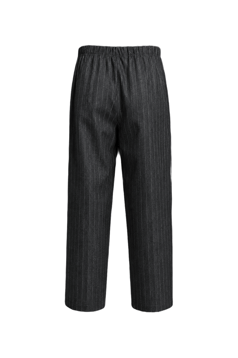 1990s Charcoal Grey Wool Pants - Back View