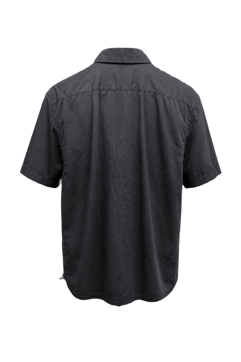 1970s Navy Blue Cotton Shirt - Back View